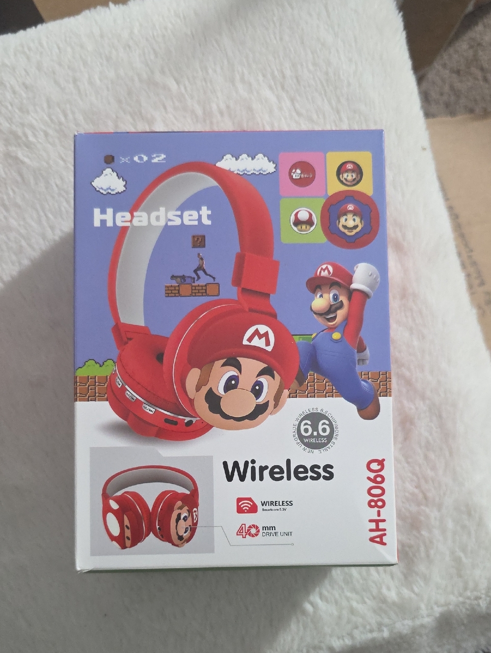 Red Character-Themed Wireless Over-Ear Headphones